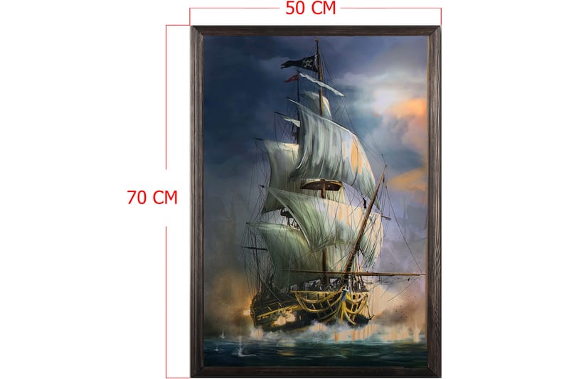 DEKORATIV INRAMAD målning 50x70 cm - Inredning & dekor - Tavlor & konst - Canvastavla