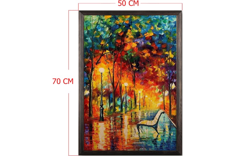 DEKORATIV INRAMAD målning 50x70 cm - Inredning & dekor - Tavlor & konst - Canvastavla