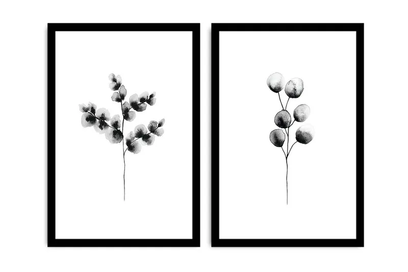 Dekorativ MDF-målning 2 Delar, Flerfärgad