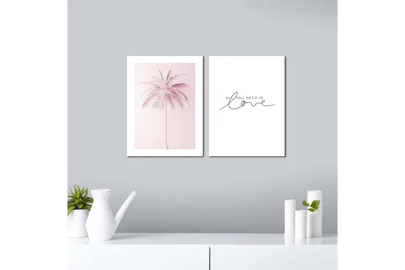 Dekorativ MDF-målning 2 Delar - Flerfärgad - Inredning & dekor - Tavlor & konst - Canvastavla