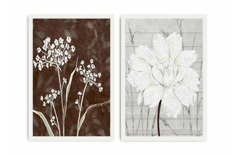 Dekorativ MDF-målning 2 Delar - Flerfärgad - Inredning & dekor - Tavlor & konst - Canvastavla