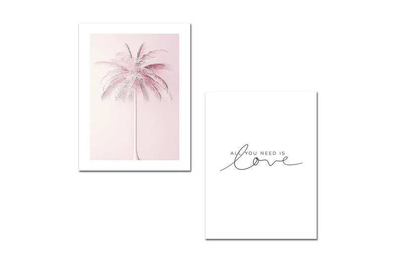 Dekorativ MDF-målning 2 Delar, Flerfärgad