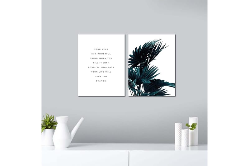 Dekorativ MDF-målning 2 Delar - Flerfärgad - Inredning & dekor - Tavlor & konst - Canvastavla