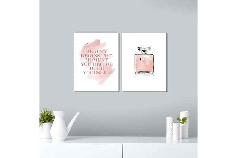 Dekorativ MDF-målning 2 Delar - Flerfärgad - Inredning & dekor - Tavlor & konst - Canvastavla