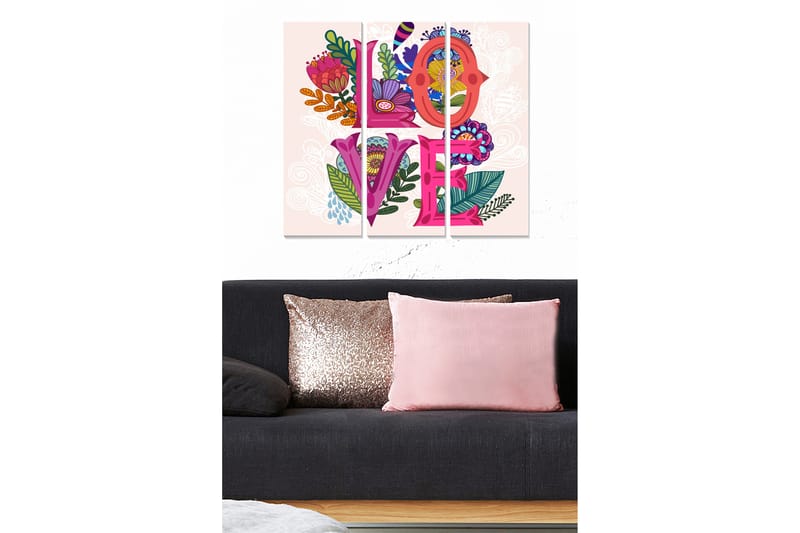 DEKORATIV MDF-MÅLNING 3-Delar 20x50 cm Flerfärgad - Inredning & dekor - Tavlor & konst - Canvastavla