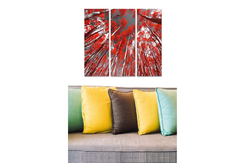 DEKORATIV MDF-MÅLNING 3-Delar 20x50 cm Flerfärgad - Inredning & dekor - Tavlor & konst - Canvastavla