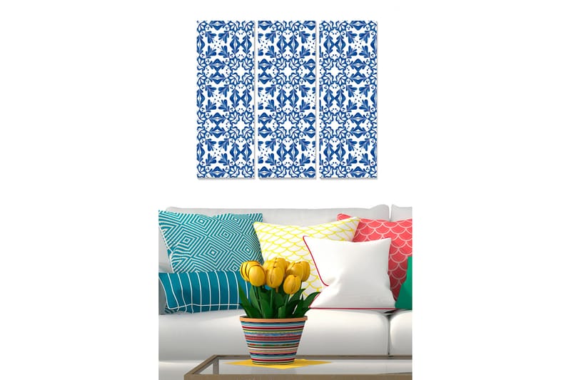 DEKORATIV MDF-MÅLNING 3-Delar 20x50 cm Flerfärgad - Inredning & dekor - Tavlor & konst - Canvastavla