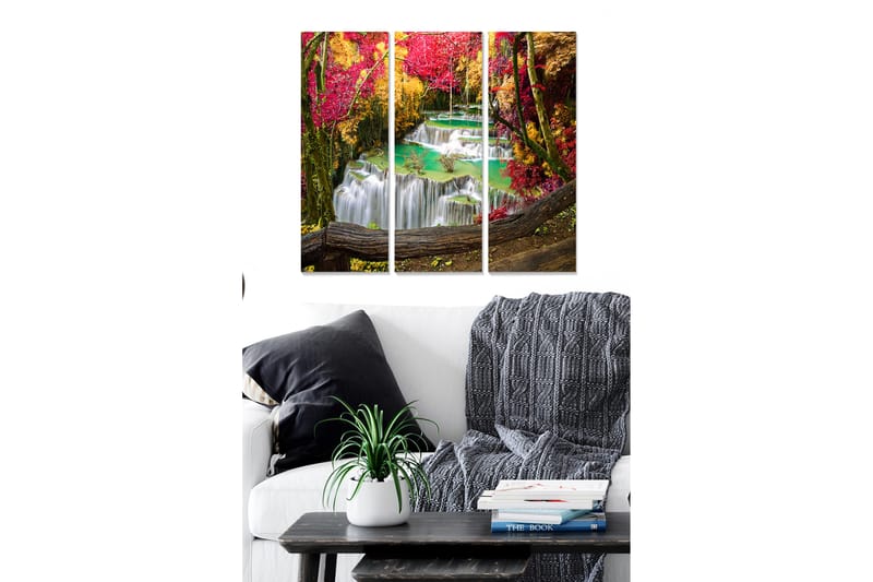 DEKORATIV MDF-MÅLNING 3-Delar 20x50 cm Flerfärgad - Inredning & dekor - Tavlor & konst - Canvastavla