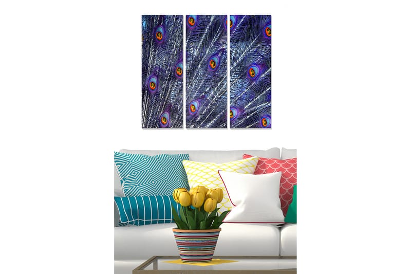 DEKORATIV MDF-MÅLNING 3-Delar 20x50 cm Flerfärgad - Inredning & dekor - Tavlor & konst - Canvastavla