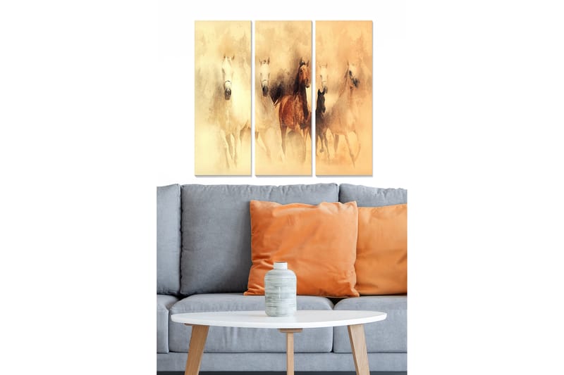 DEKORATIV MDF-MÅLNING 3-Delar 20x50 cm Flerfärgad - Inredning & dekor - Tavlor & konst - Canvastavla