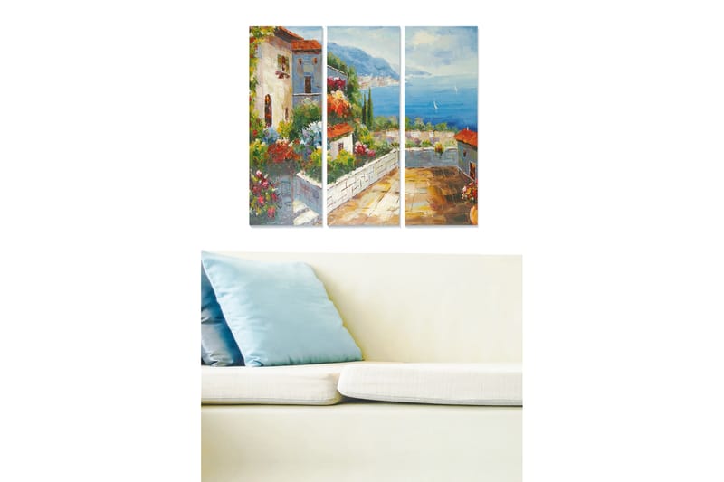 DEKORATIV MDF-MÅLNING 3-Delar 20x50 cm Flerfärgad - Inredning & dekor - Tavlor & konst - Canvastavla