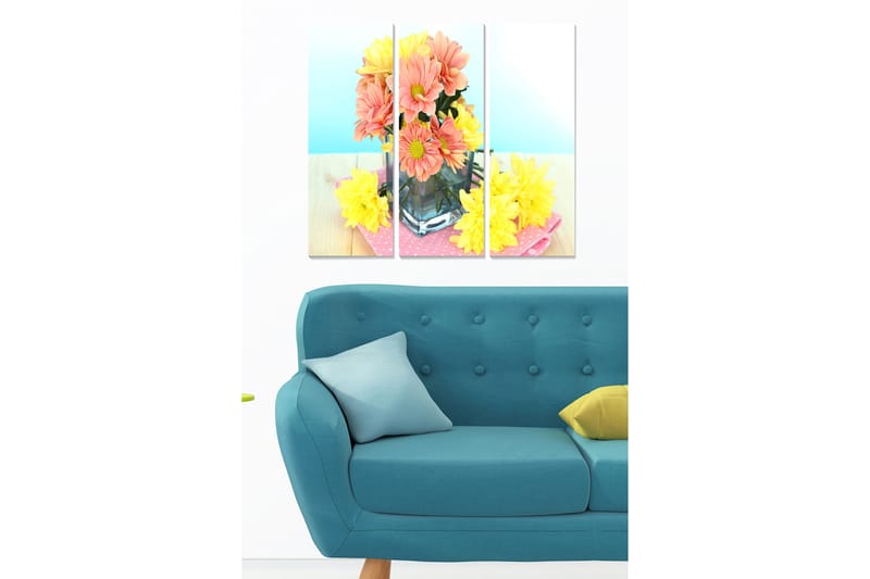 DEKORATIV MDF-MÅLNING 3-Delar 20x50 cm Flerfärgad - Inredning & dekor - Tavlor & konst - Canvastavla