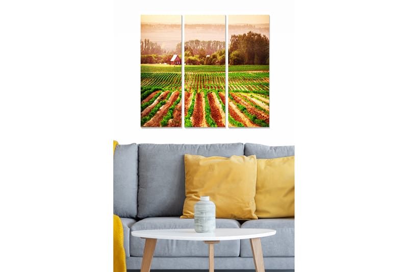 DEKORATIV MDF-MÅLNING 3-Delar 20x50 cm Flerfärgad - Inredning & dekor - Tavlor & konst - Canvastavla