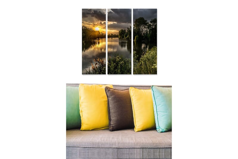 DEKORATIV MDF-MÅLNING 3-Delar 20x50 cm Flerfärgad - Inredning & dekor - Tavlor & konst - Canvastavla