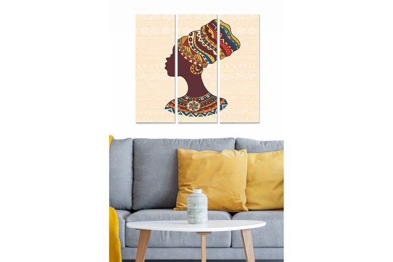 DEKORATIV MDF-MÅLNING 3-Delar 20x50 cm Flerfärgad - Inredning & dekor - Tavlor & konst - Canvastavla