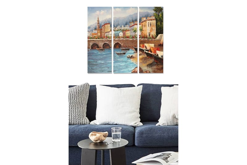 DEKORATIV MDF-MÅLNING 3-Delar 20x50 cm Flerfärgad - Inredning & dekor - Tavlor & konst - Canvastavla