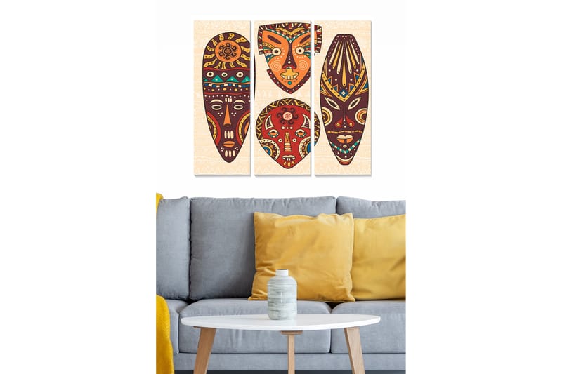 DEKORATIV MDF-MÅLNING 3-Delar 20x50 cm Flerfärgad - Inredning & dekor - Tavlor & konst - Canvastavla