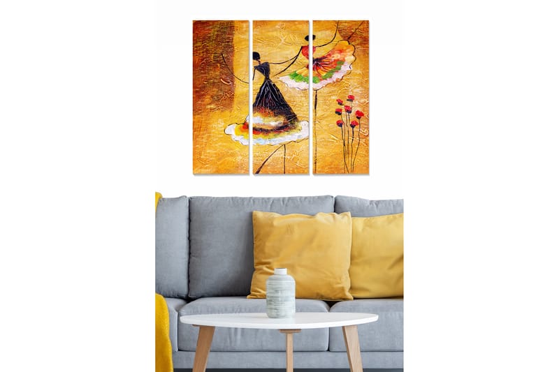 DEKORATIV MDF-MÅLNING 3-Delar 20x50 cm - Inredning & dekor - Tavlor & konst - Canvastavla