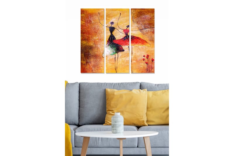 DEKORATIV MDF-MÅLNING 3-Delar 20x50 cm - Inredning & dekor - Tavlor & konst - Canvastavla