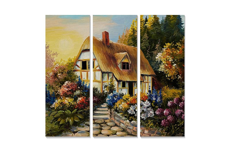 DEKORATIV MDF-MÅLNING 3-Delar 20x50 cm - Inredning & dekor - Tavlor & konst - Canvastavla