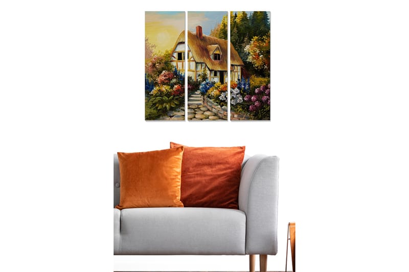 DEKORATIV MDF-MÅLNING 3-Delar 20x50 cm - Inredning & dekor - Tavlor & konst - Canvastavla