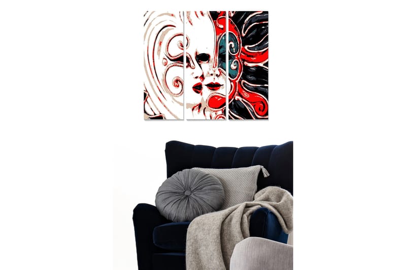 DEKORATIV MDF-MÅLNING 3-Delar 20x50 cm - Inredning & dekor - Tavlor & konst - Canvastavla
