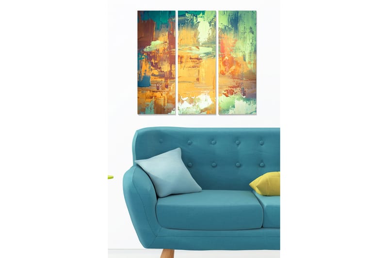 DEKORATIV MDF-MÅLNING 3-Delar 20x50 cm - Inredning & dekor - Tavlor & konst - Canvastavla