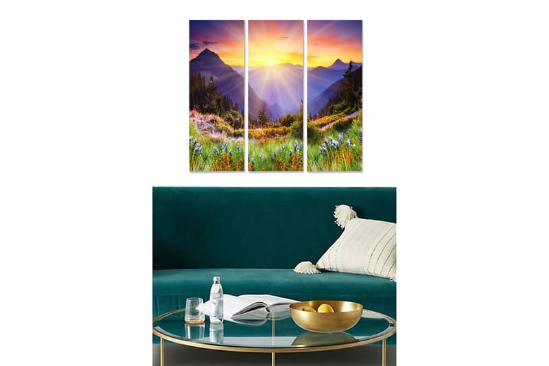 DEKORATIV MDF-MÅLNING 3-Delar 20x50 cm - Inredning & dekor - Tavlor & konst - Canvastavla
