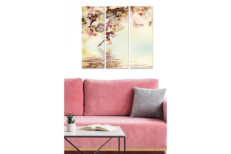DEKORATIV MDF-MÅLNING 3-Delar 20x50 cm - Inredning & dekor - Tavlor & konst - Canvastavla