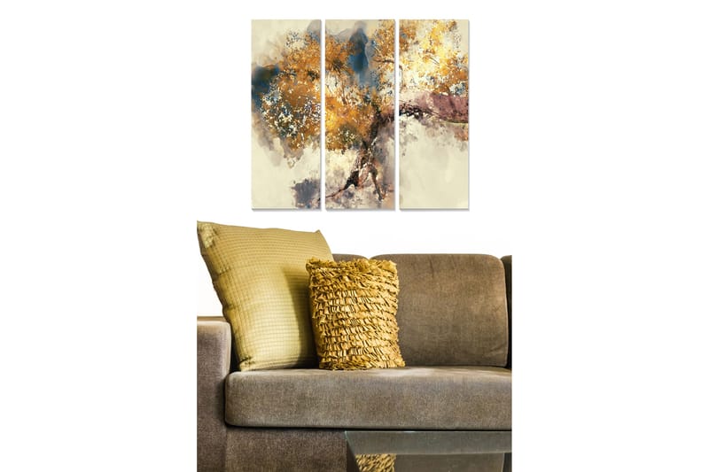 DEKORATIV MDF-MÅLNING 3-Delar 20x50 cm - Inredning & dekor - Tavlor & konst - Canvastavla
