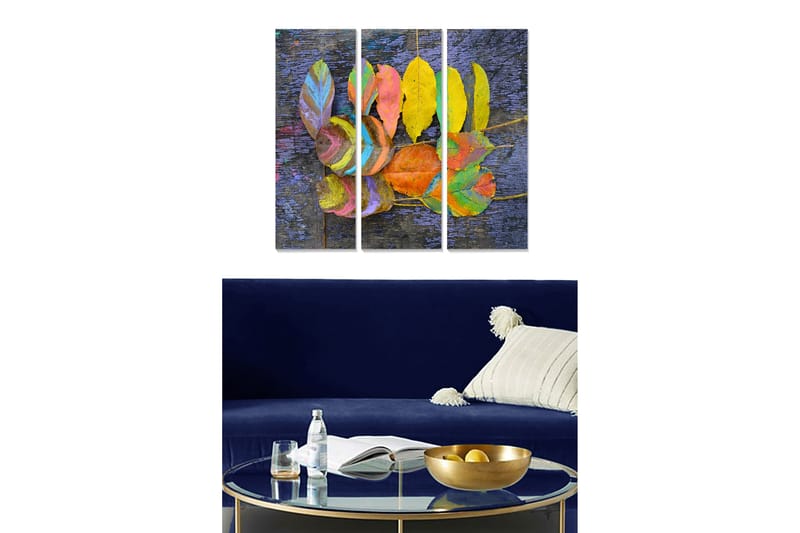 DEKORATIV MDF-MÅLNING 3-Delar 20x50 cm - Inredning & dekor - Tavlor & konst - Canvastavla