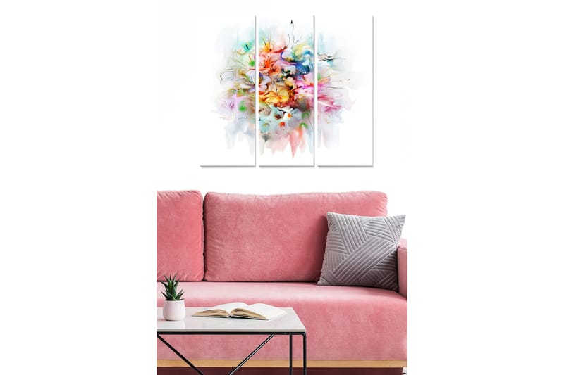 DEKORATIV MDF-MÅLNING 3-Delar 20x50 cm - Inredning & dekor - Tavlor & konst - Canvastavla