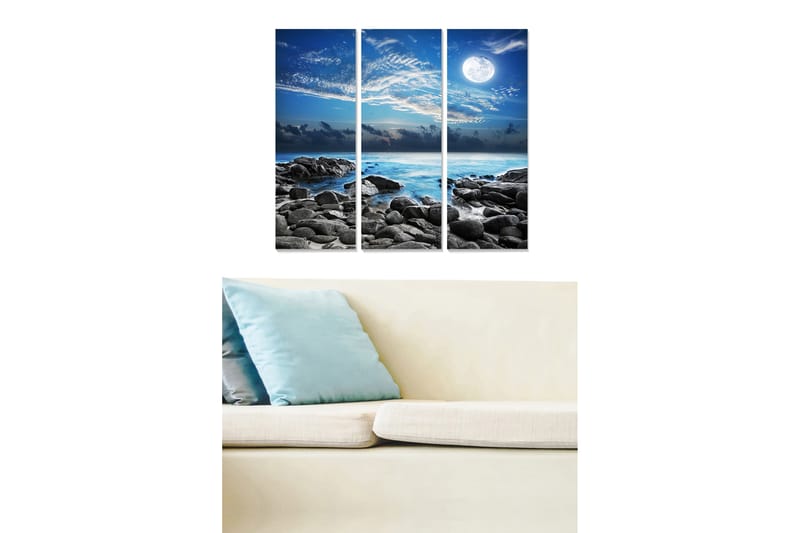 DEKORATIV MDF-MÅLNING 3-Delar 20x50 cm - Inredning & dekor - Tavlor & konst - Canvastavla