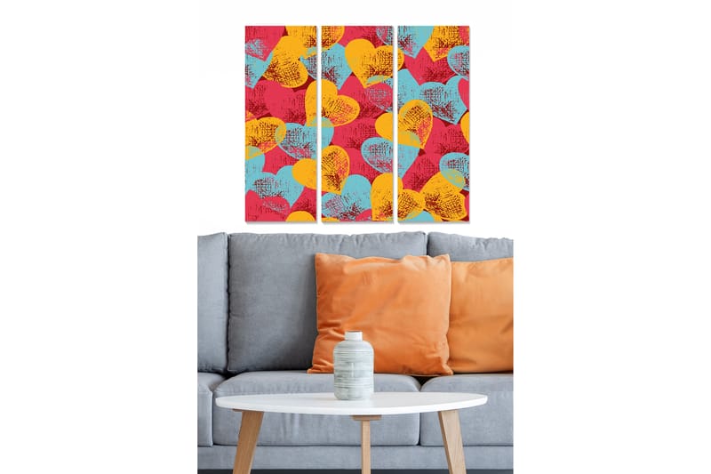 DEKORATIV MDF-MÅLNING 3-Delar 20x50 cm - Inredning & dekor - Tavlor & konst - Canvastavla