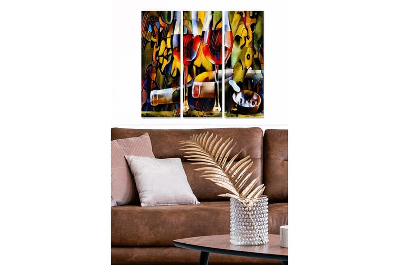 DEKORATIV MDF-MÅLNING 3-Delar 20x50 cm - Inredning & dekor - Tavlor & konst - Canvastavla