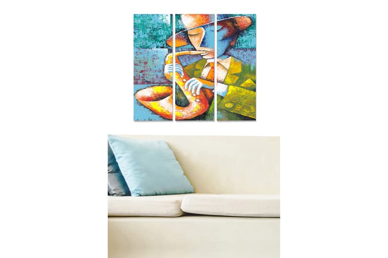 DEKORATIV MDF-MÅLNING 3-Delar 20x50 cm - Inredning & dekor - Tavlor & konst - Canvastavla