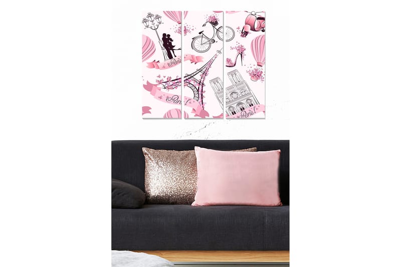 DEKORATIV MDF-MÅLNING 3-Delar 20x50 cm - Inredning & dekor - Tavlor & konst - Canvastavla
