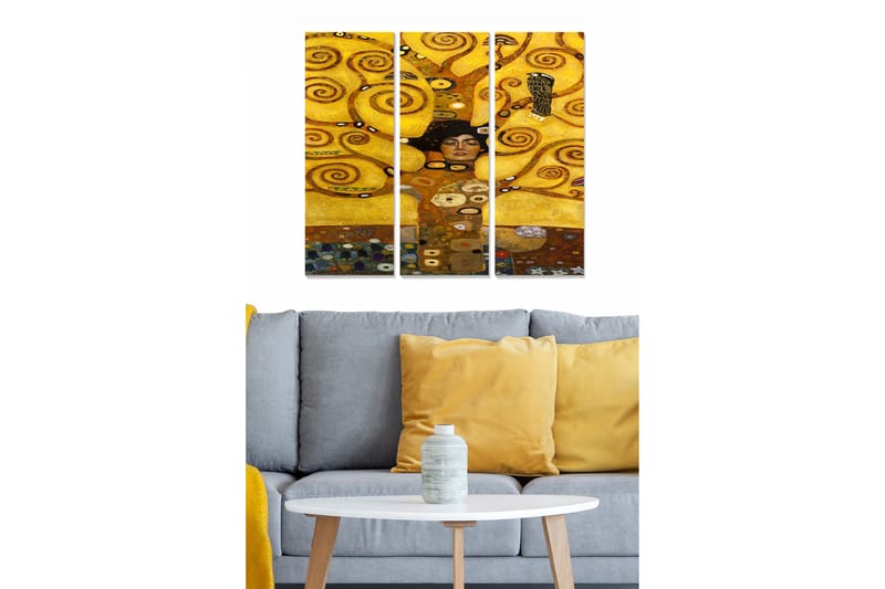 DEKORATIV MDF-MÅLNING 3-Delar 20x50 cm - Inredning & dekor - Tavlor & konst - Canvastavla