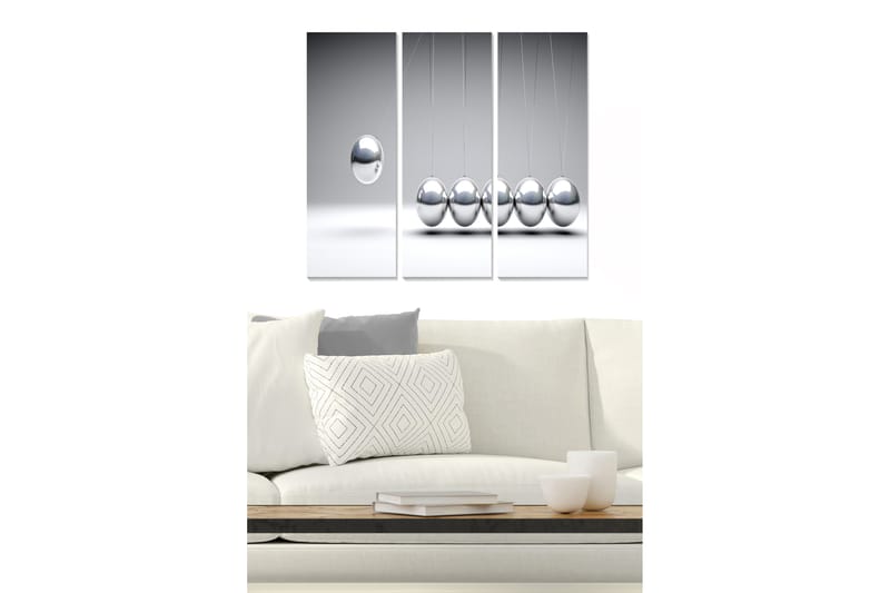 DEKORATIV MDF-MÅLNING 3-Delar 20x50 cm - Inredning & dekor - Tavlor & konst - Canvastavla