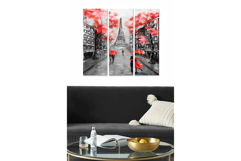 DEKORATIV MDF-MÅLNING 3-Delar 20x50 cm - Inredning & dekor - Tavlor & konst - Canvastavla