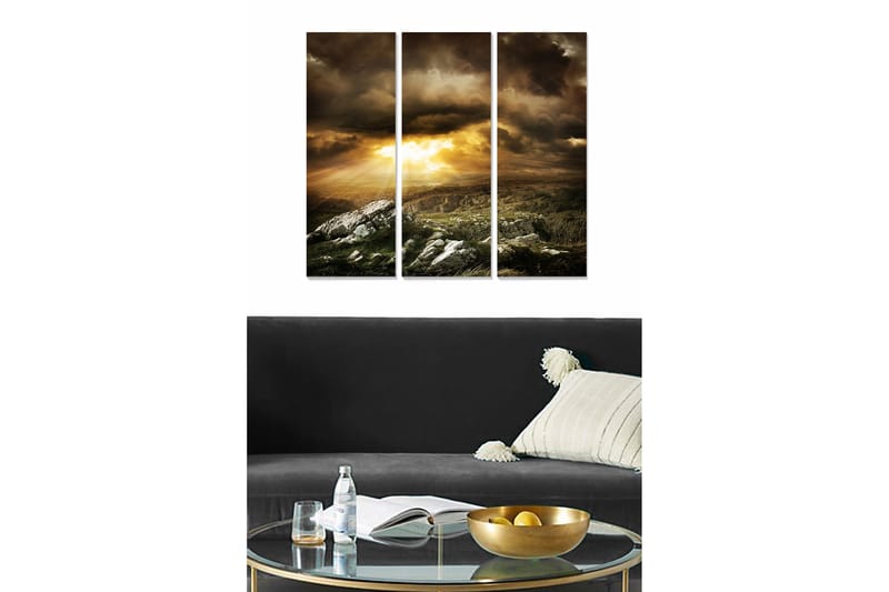 DEKORATIV MDF-MÅLNING 3-Delar 20x50 cm - Inredning & dekor - Tavlor & konst - Canvastavla
