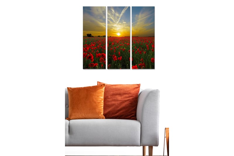 DEKORATIV MDF-MÅLNING 3-Delar 20x50 cm - Inredning & dekor - Tavlor & konst - Canvastavla
