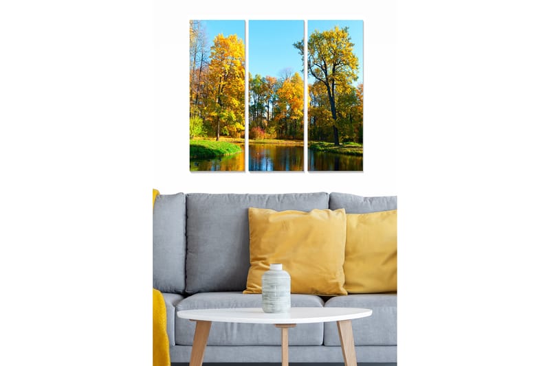 DEKORATIV MDF-MÅLNING 3-Delar 20x50 cm - Inredning & dekor - Tavlor & konst - Canvastavla