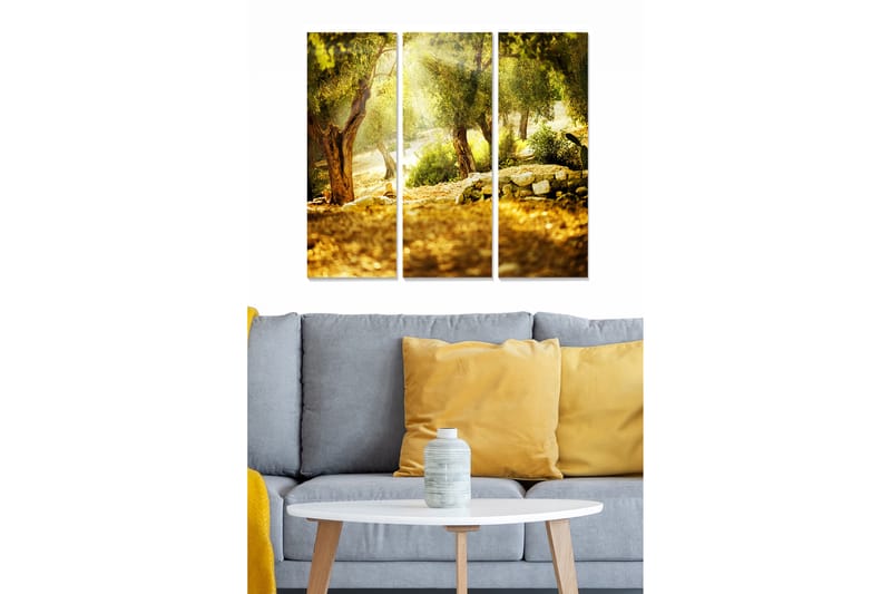 DEKORATIV MDF-MÅLNING 3-Delar 20x50 cm - Inredning & dekor - Tavlor & konst - Canvastavla