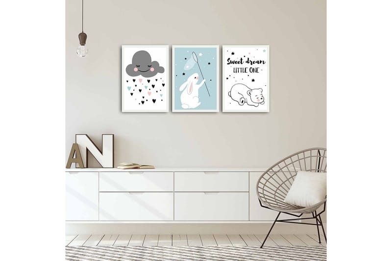 Dekorativ MDF-målning 3 Delar - Flerfärgad - Inredning & dekor - Tavlor & konst - Canvastavla