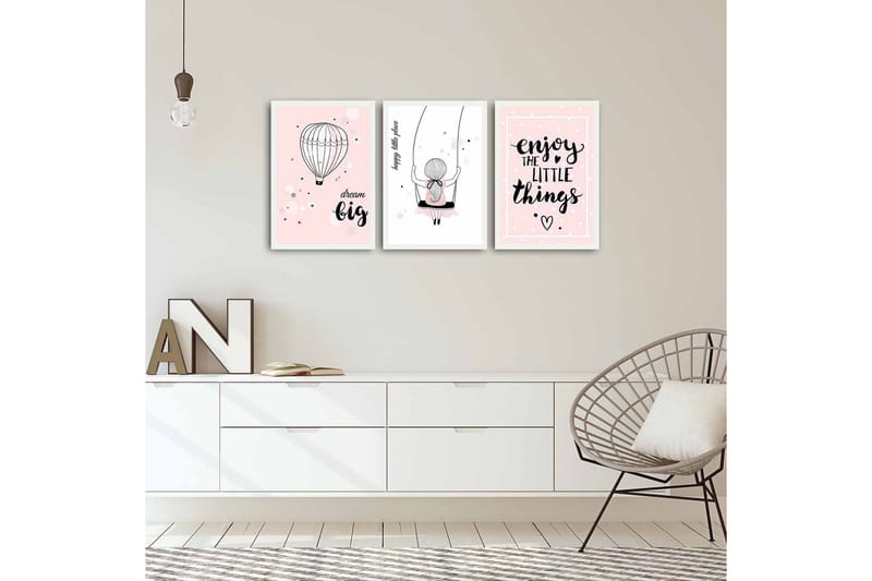 Dekorativ MDF-målning 3 Delar - Flerfärgad - Inredning & dekor - Tavlor & konst - Canvastavla