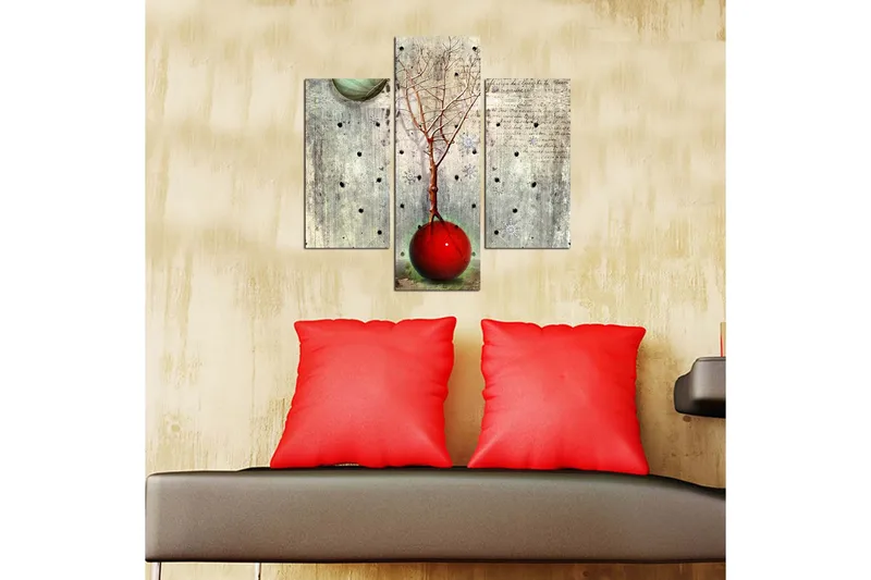 Dekorativ MDF-målning 3 Delar - Flerfärgad - Inredning & dekor - Tavlor & konst - Canvastavla