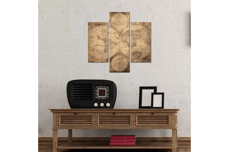 Dekorativ MDF-målning 3 Delar - Flerfärgad - Inredning & dekor - Tavlor & konst - Canvastavla