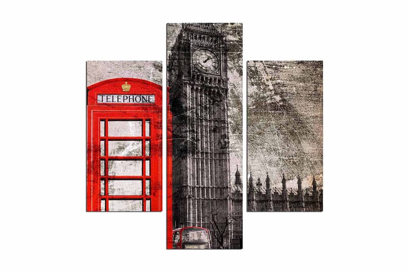 Dekorativ MDF-målning 3 Delar - Flerfärgad - Inredning & dekor - Tavlor & konst - Canvastavla