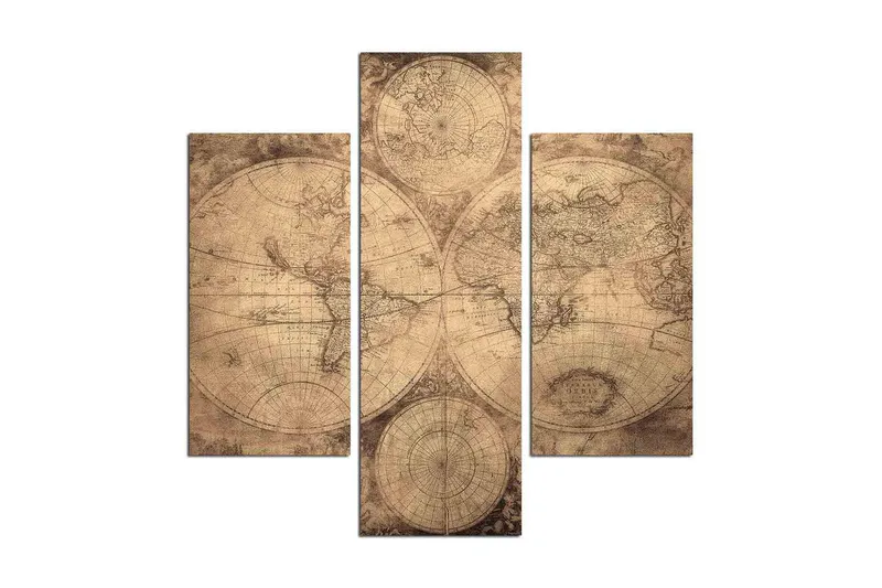 Dekorativ MDF-målning 3 Delar - Flerfärgad - Inredning & dekor - Tavlor & konst - Canvastavla